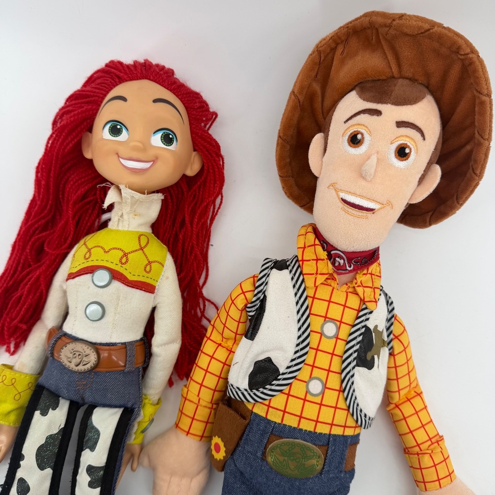 Disney Store Toy Story Woody Plush‎ & Jessie Doll Lot Jessie Talking Works